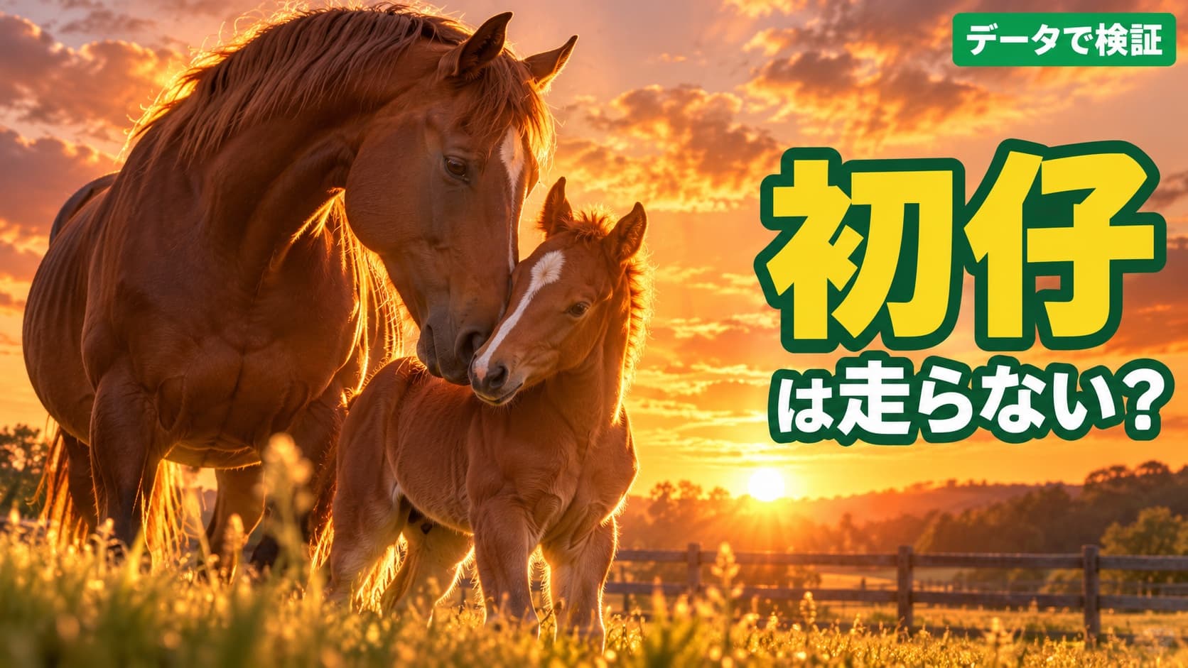 「初仔(はつご)は走らない」「初仔の牝馬は避けるべき」は本当か?3年分のデータから分析